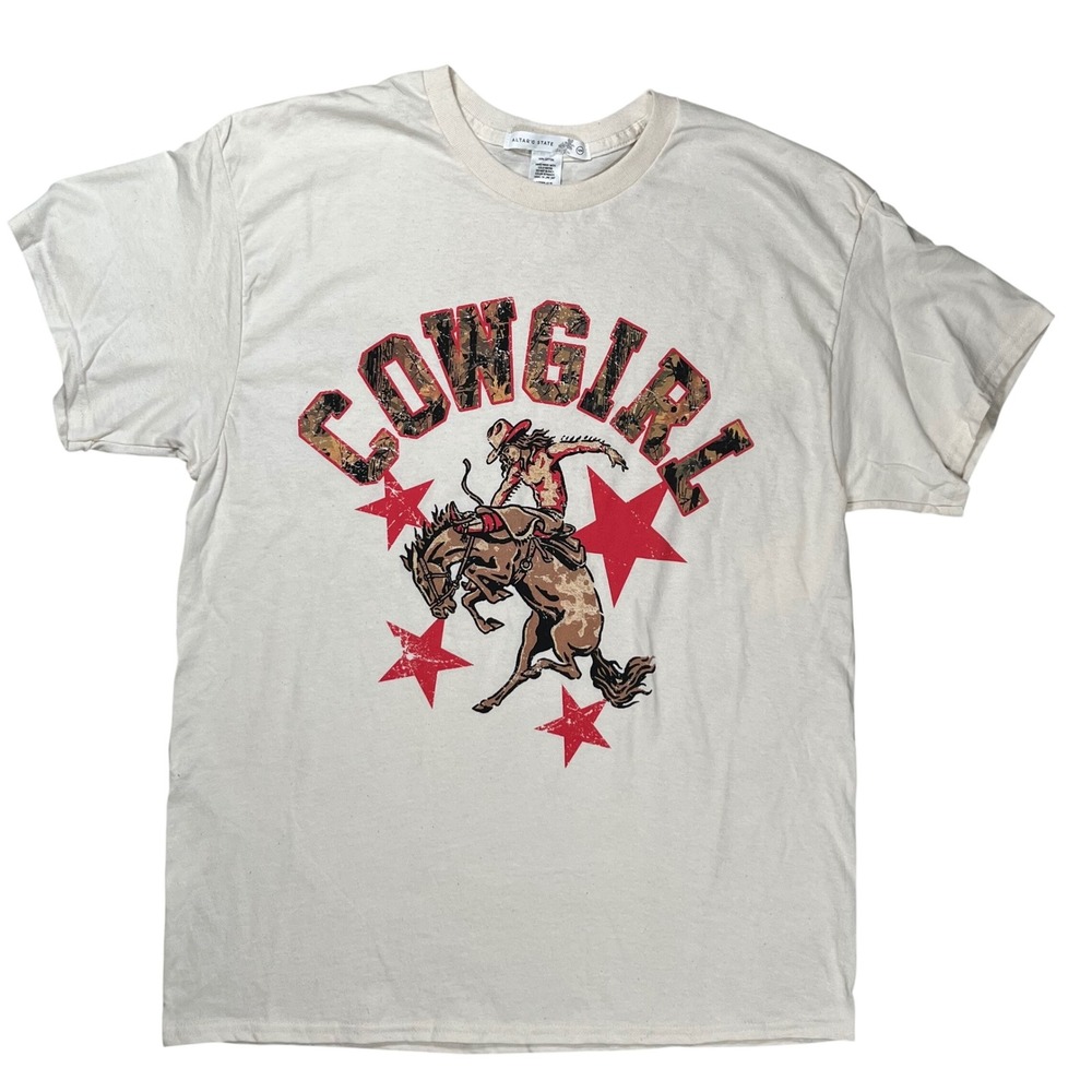 New Altar'd State Graphic Tee Women S/M Cowgirl Rodeo Stars Western T-Shirt NWT
